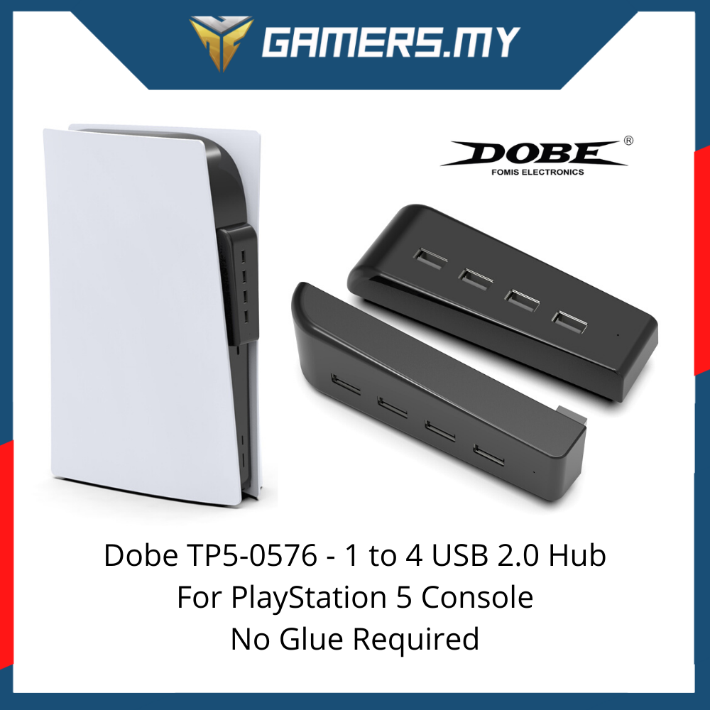 DOBE 1-to-4 USB 2.0 Hub For PS5 Gaming Console Black (TP5-0576)(Not fo –  SupremeGameGear