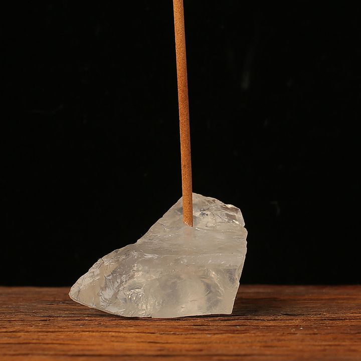 線香座 白水晶原石香插