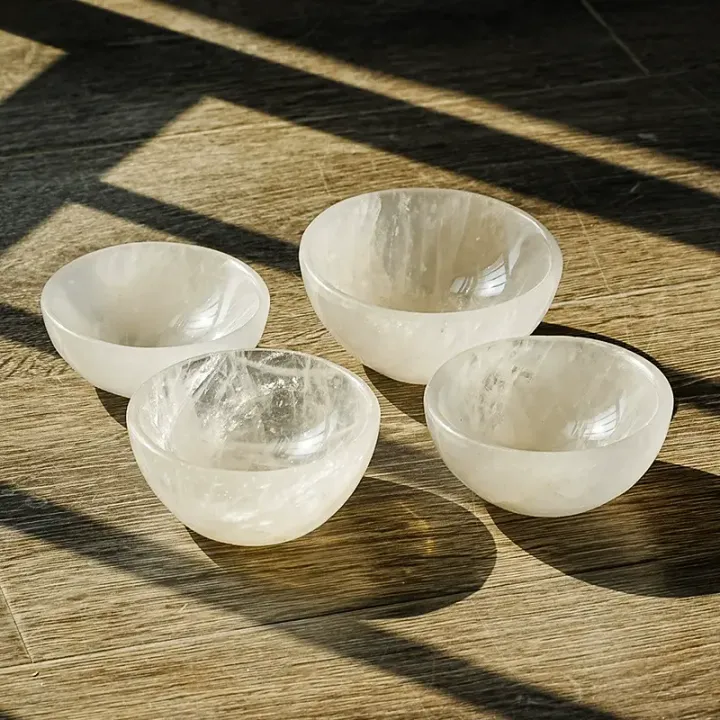水晶收納 天然白水晶打磨消磁碗 收納碗