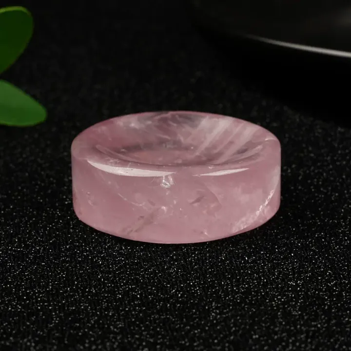 水晶收納 天然粉水晶打磨 消磁碗 底座