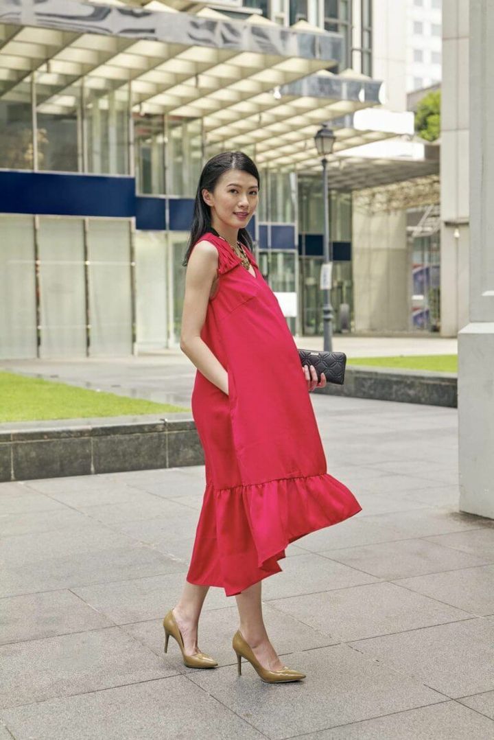 Scarlett V Necked ruffle hem dress (Outdoor).jpg