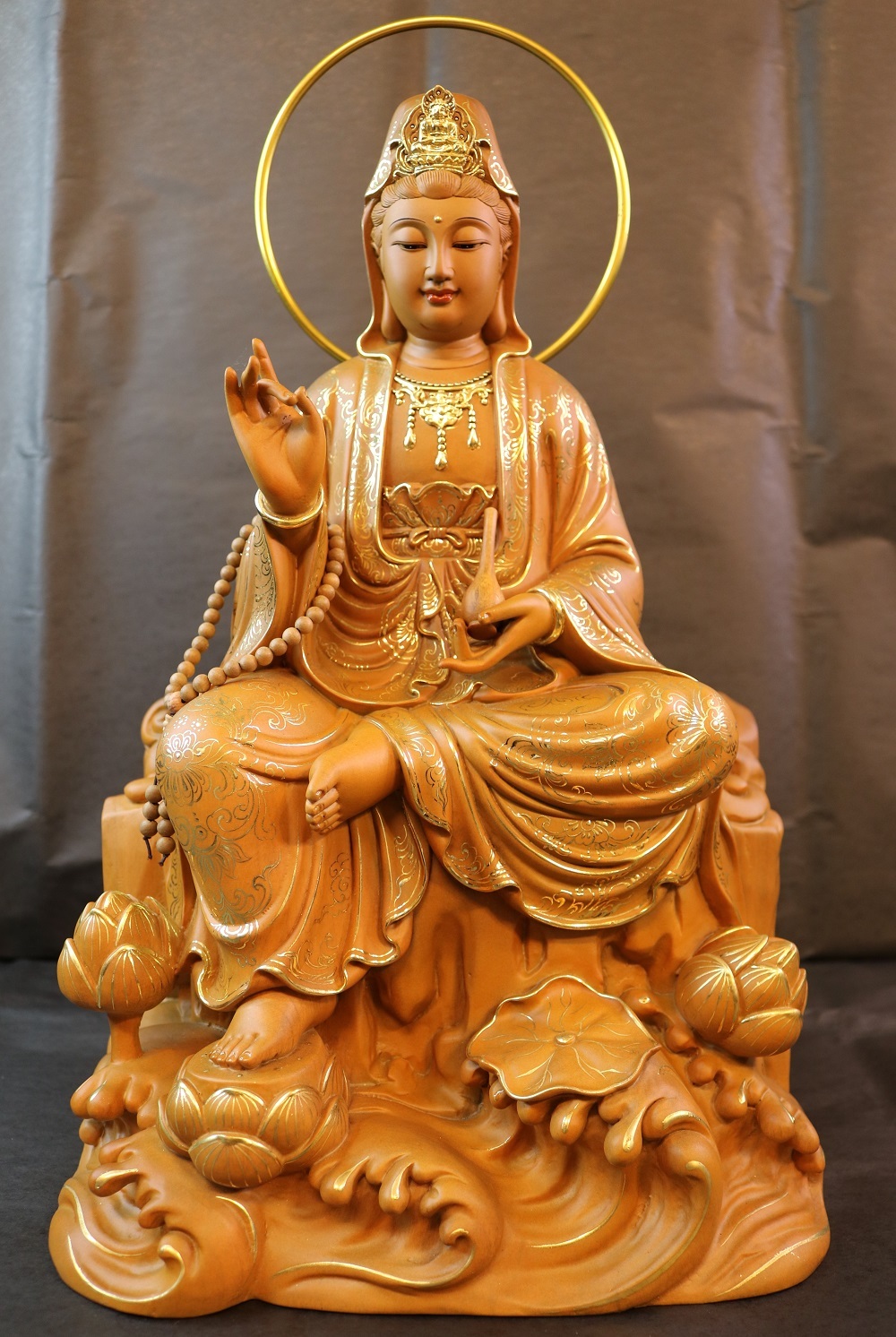 觀世音菩薩｜香樟｜正體福緣｜二度描金｜尺三、尺六皆售出– 旺旺來宗教百貨