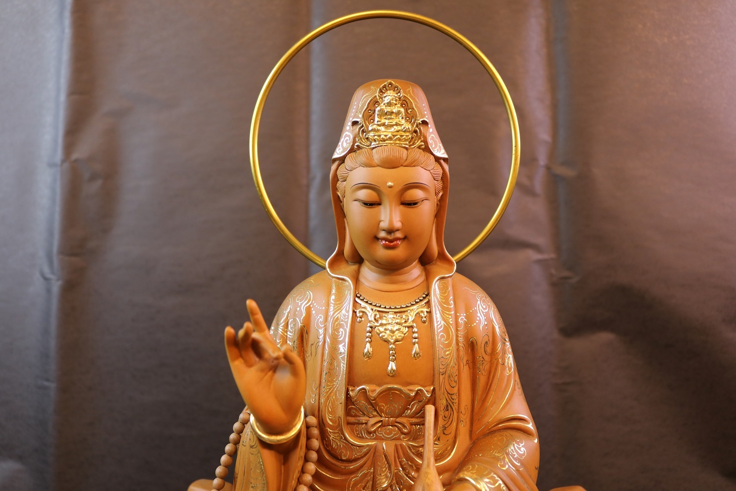 觀世音菩薩｜香樟｜正體福緣｜二度描金｜尺三、尺六皆售出– 旺旺來宗教百貨