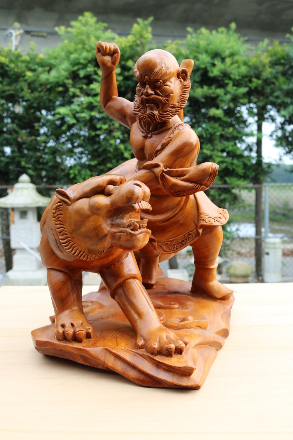 伏虎尊者｜稀有黃楊木｜護法羅漢體｜二度– 旺旺來宗教百貨