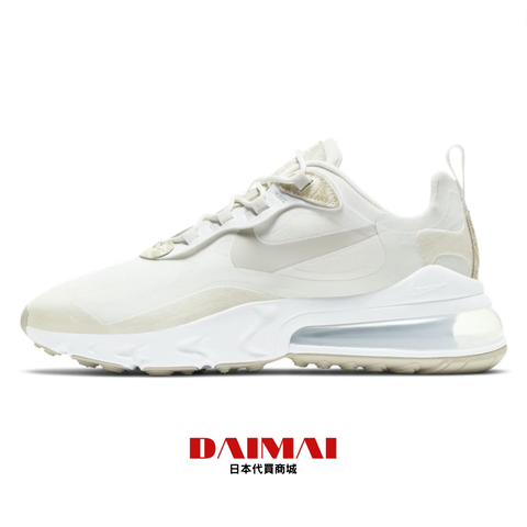 Nike Air Max 270 React  輕奶茶 奶油白 運動慢跑鞋 氣墊鞋 女鞋 大泡泡 CV8815-100