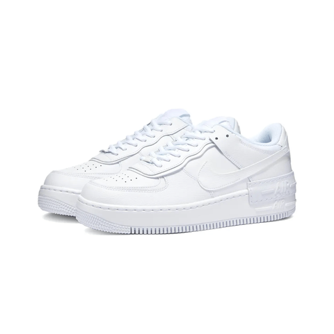 Nike Air Force 1 Shadow 全白 純白 拼接結構 皮革 小白鞋 女鞋 增高厚底 CI0919-100 4