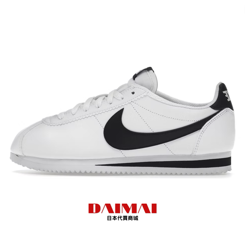 Nike Cortez Leather 白底 黑勾 阿甘鞋 工作鞋 皮革 經典款 休閒鞋 女鞋 807471-101