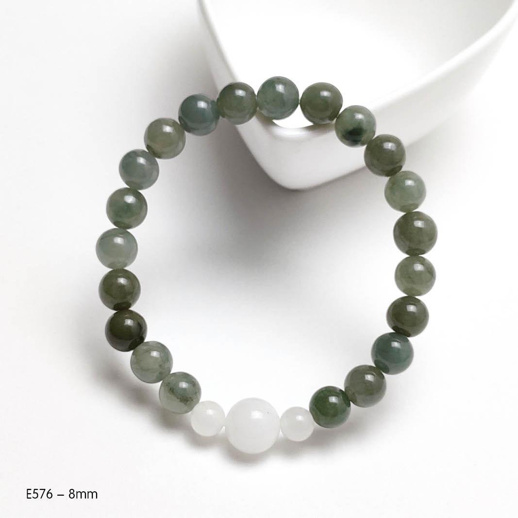 E576-翡翠和田玉手串8mm-new