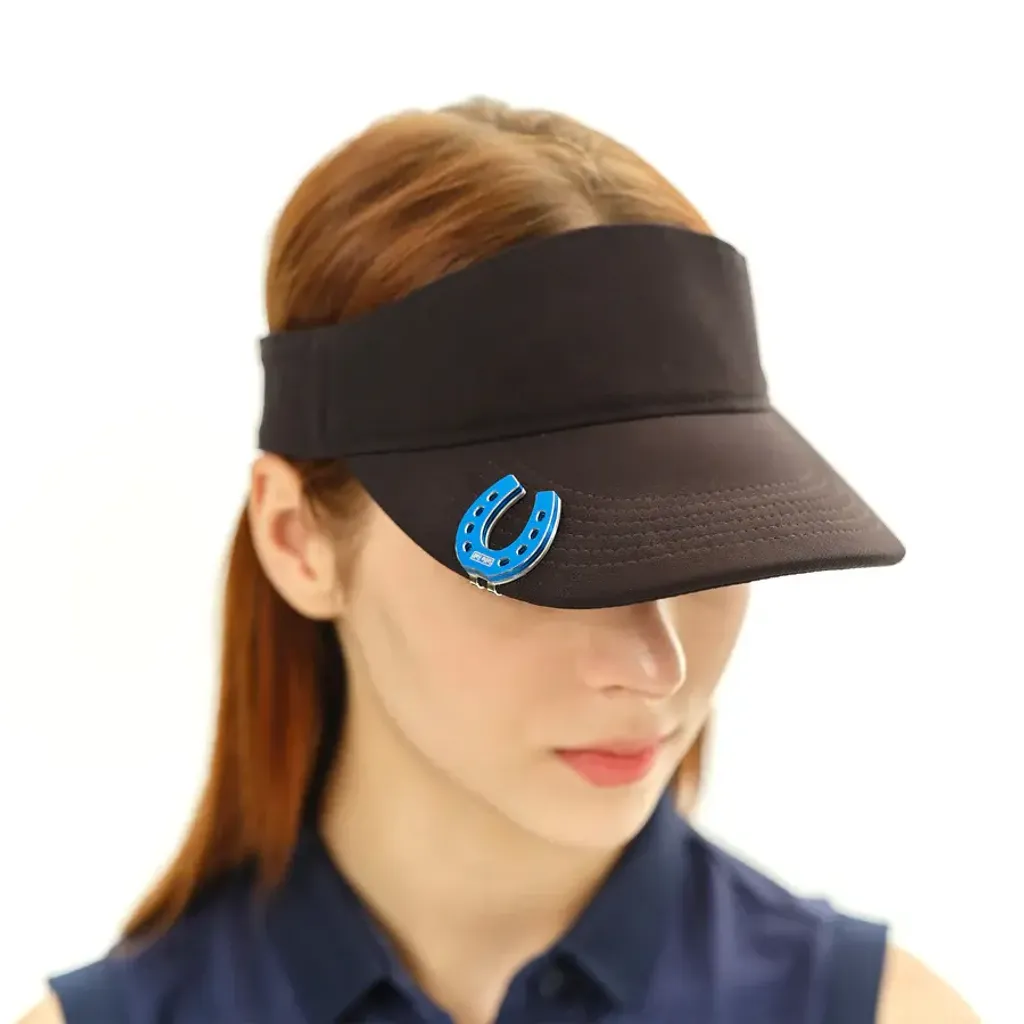 selfiegolfselfietotemgolfballmarkershatclipmagneticlinedrawingstencilsmarkingaccessoriesbluehorseshoegolfgiftsmenwomengoodluckluckygoldscottyputtin