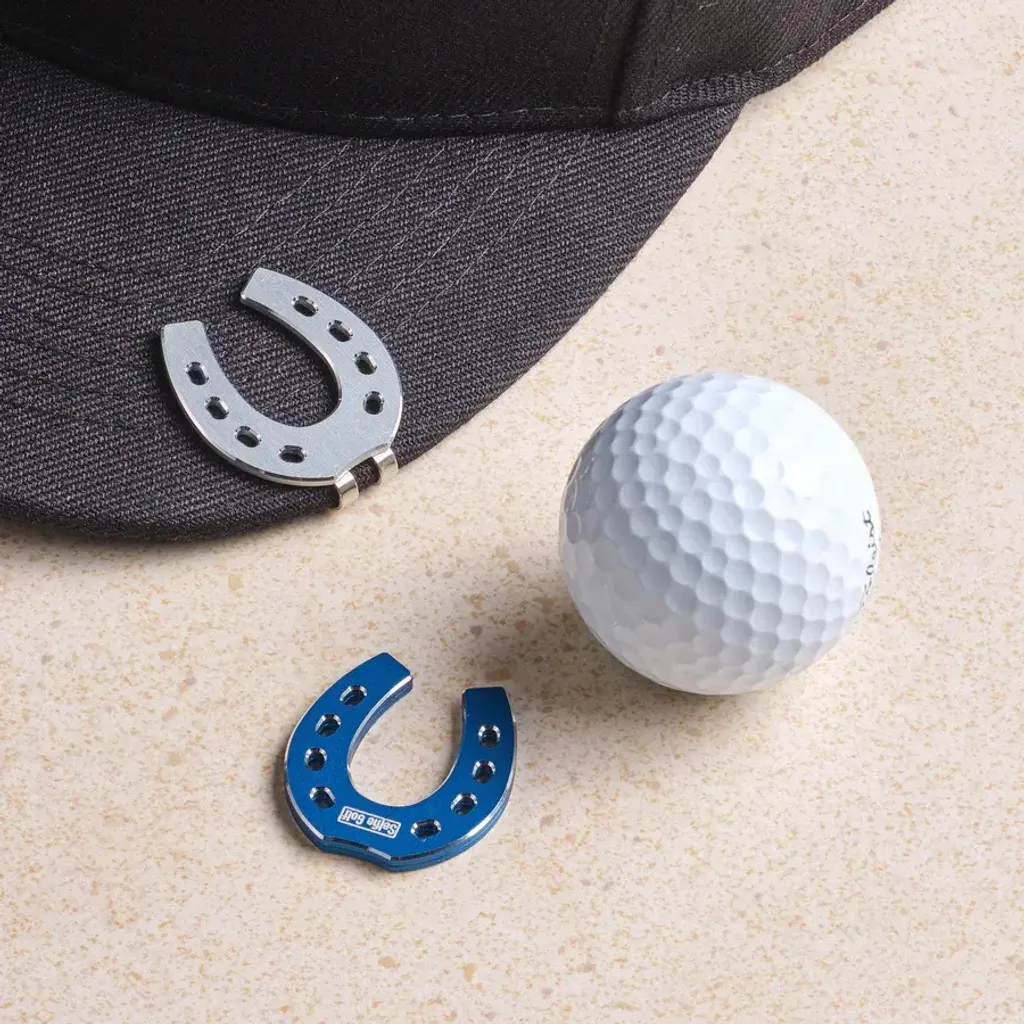 selfiegolfselfietotemgolfballmarkershatclipmagneticlinedrawingstencilsmarkingaccessoriesbluehorseshoegolfgiftsmenwomengoodluckluckygoldscottypu (3)