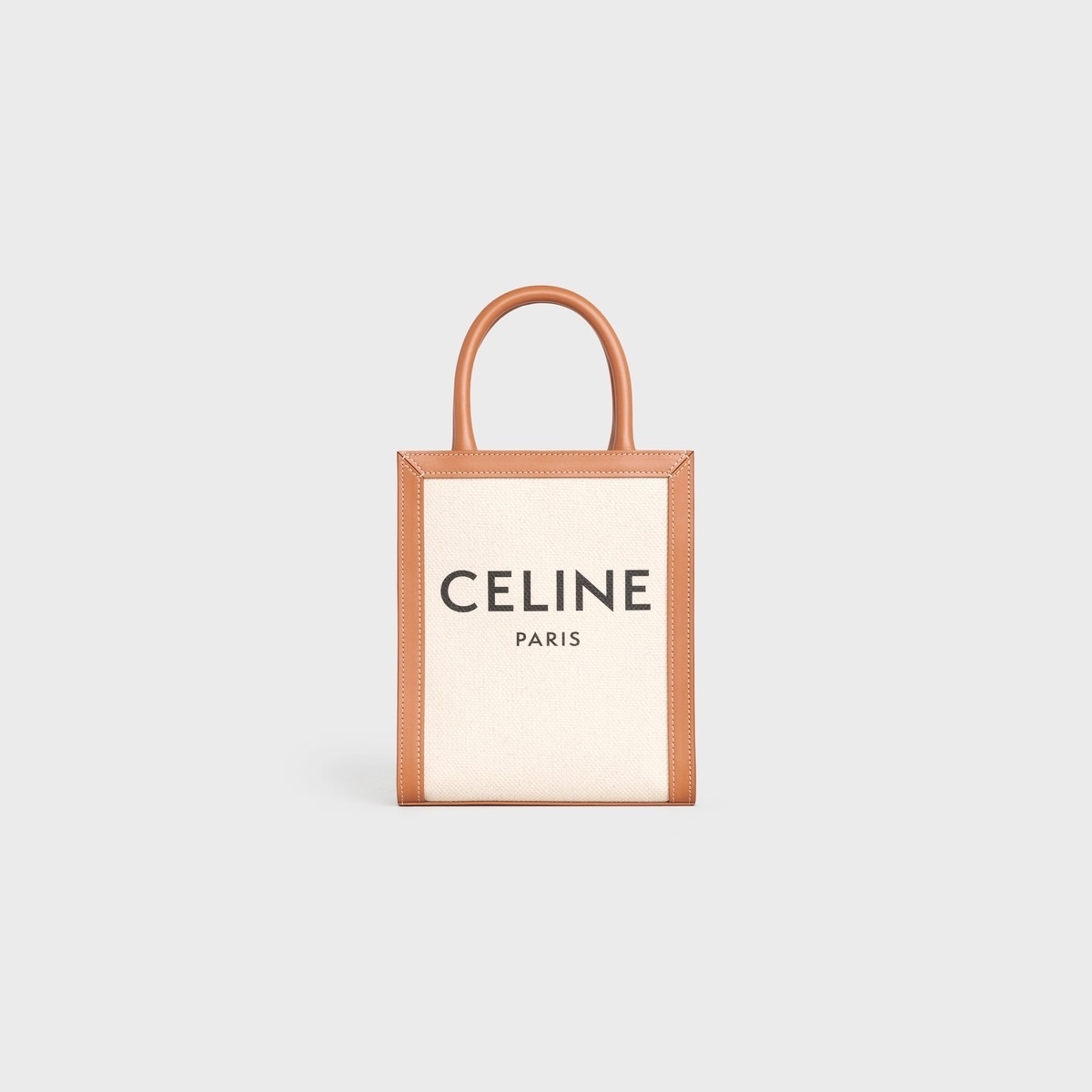 CELINE Grained Calfskin Small Vertical Cabas Sand 1276884