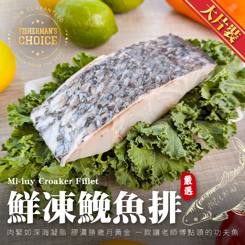 鮮凍鮸魚排 大片裝