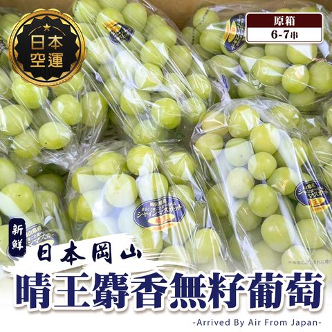日本晴王麝香葡萄 原箱6-7串
