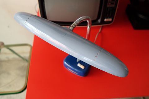 National Fluorescent Lamp Stand 1960s 日本藍色鐵檯燈– mid20thkiosk