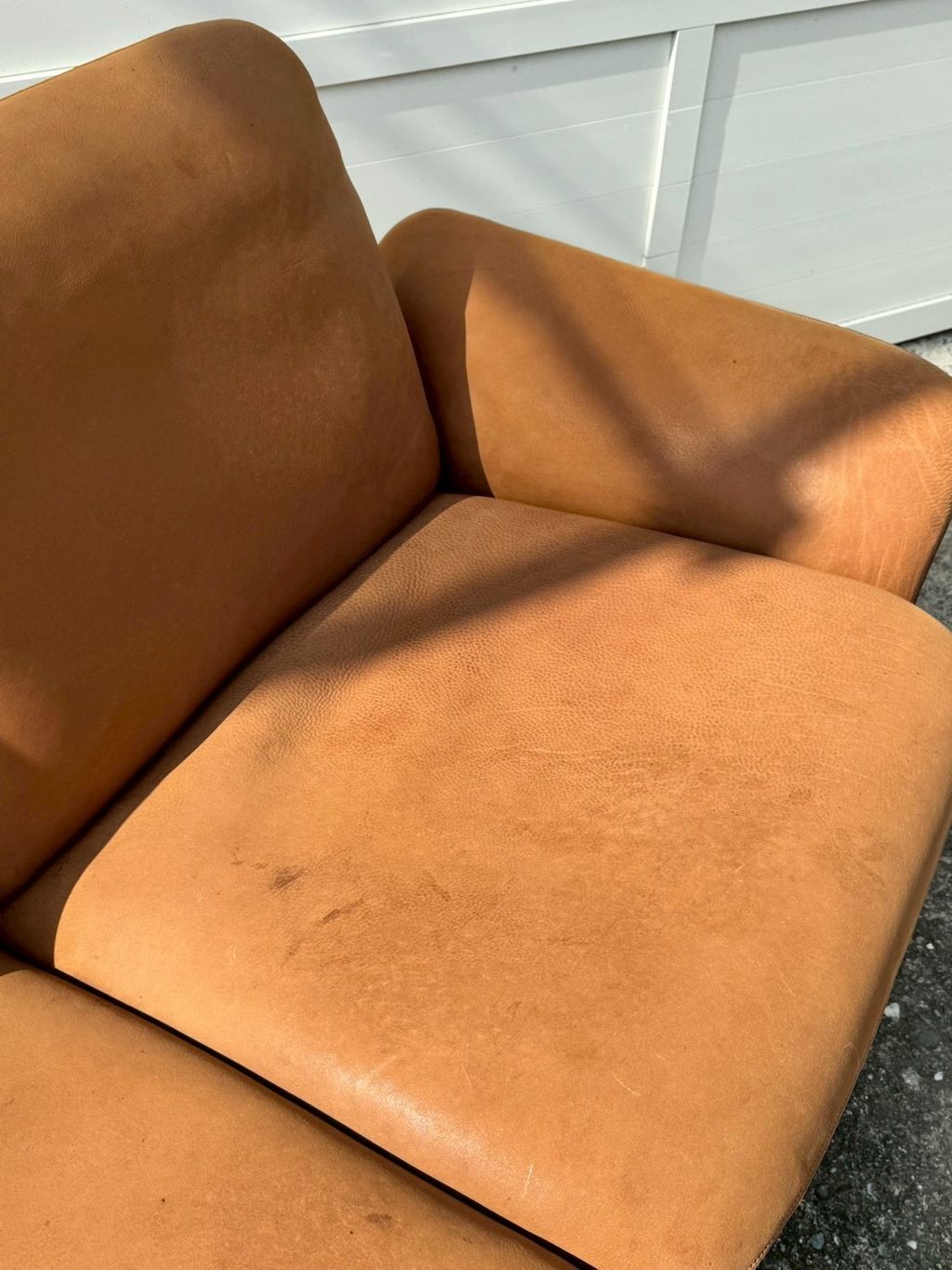 N3888 Vintage 1970s Brown 2 seats sofa (18)