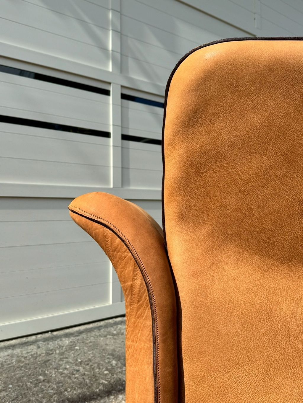 N3888 Vintage 1970s Brown 2 seats sofa (13)