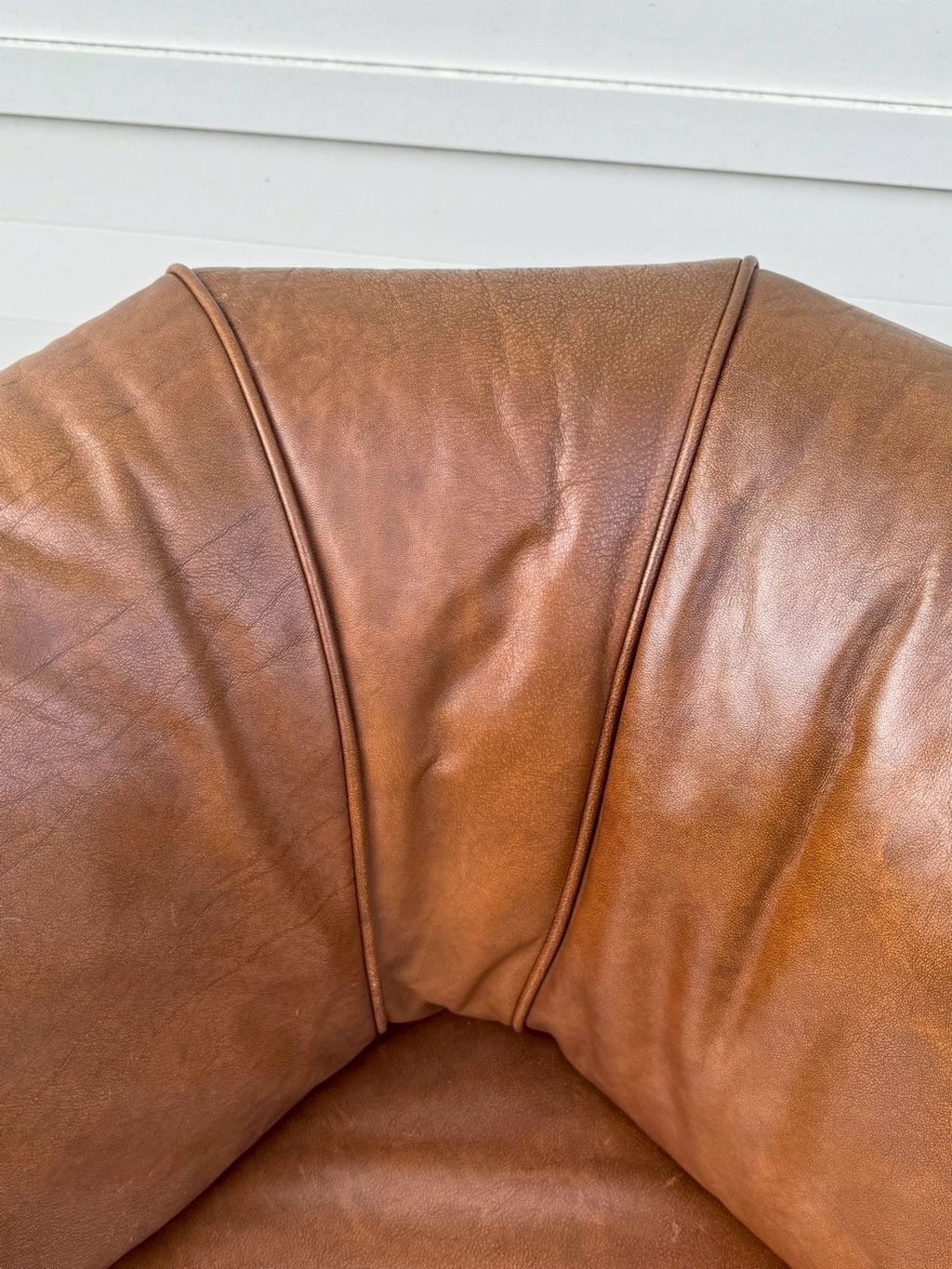 N3888 Vintage 1970s Brown 2 seats sofa (13)