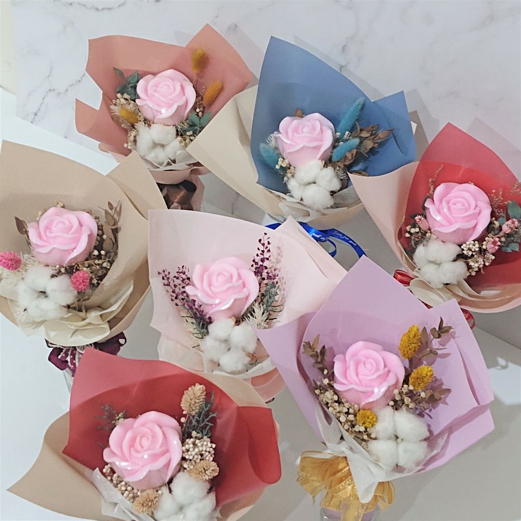 玫瑰手工皂小花束 乾燥小花束 Ankh Smooth沐四季手工皂