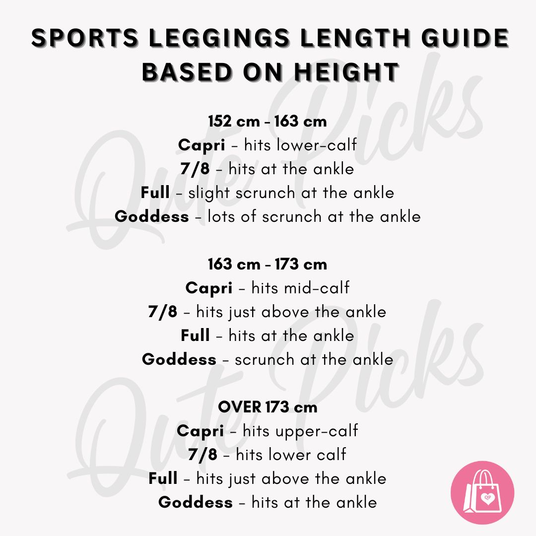 Sports Leggings Length Guide – Qute Picks