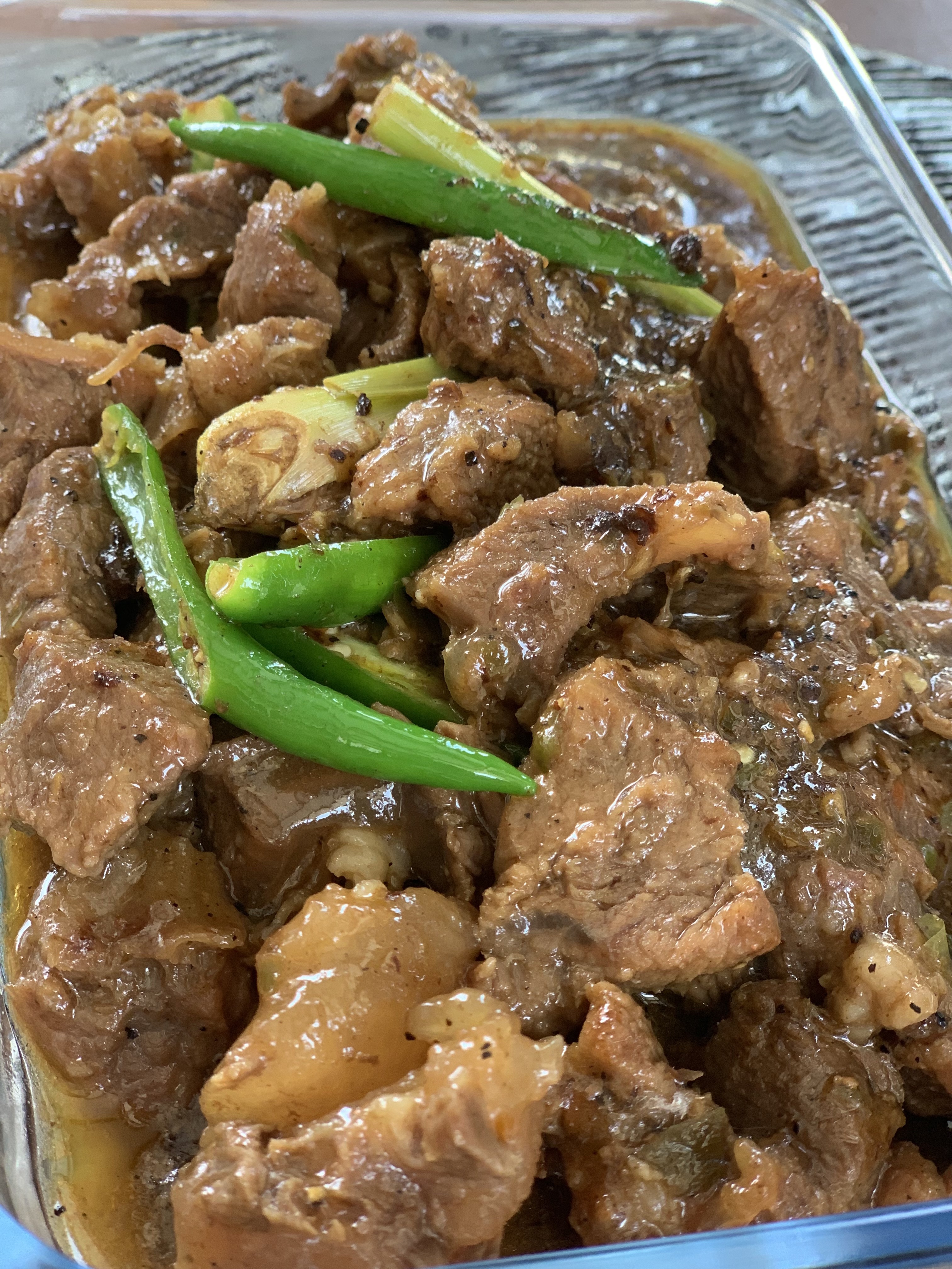 Daging masak kicap lada hitam