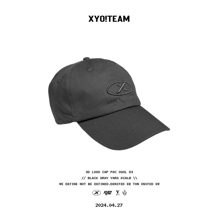 3D LOGO CAP-GRAY