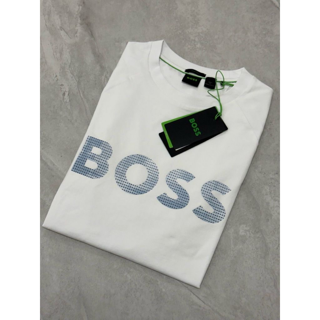 Limit精品✔️Boss 經典大logo設計白藍配色短袖T恤上衣– LIMIT精品