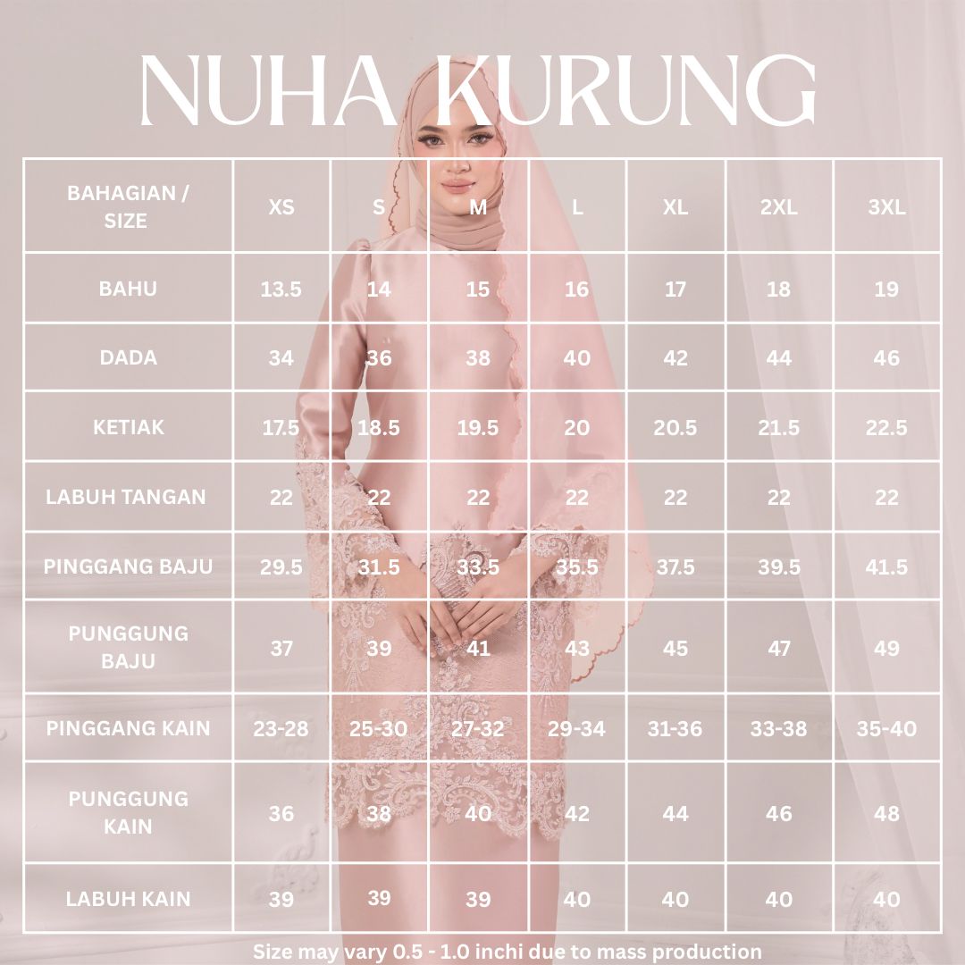 Sizing Nuha