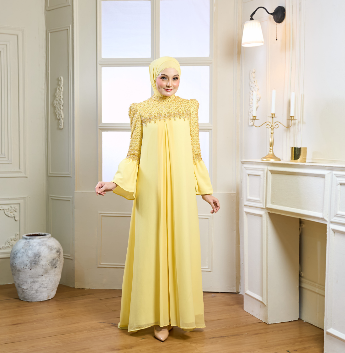 Rosella Dress in Soft Yellow