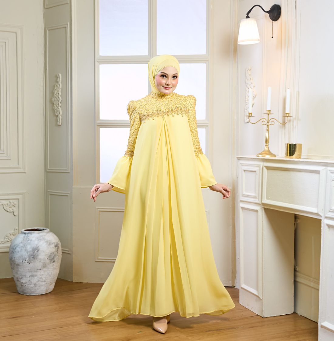 Rosella Dress in Soft Yellow