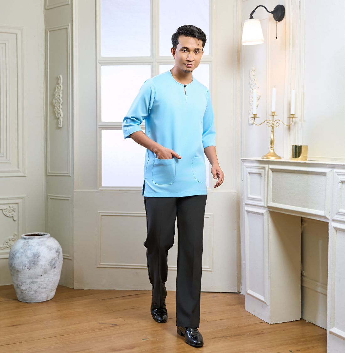 Rayyan Kurta in Baby Blue