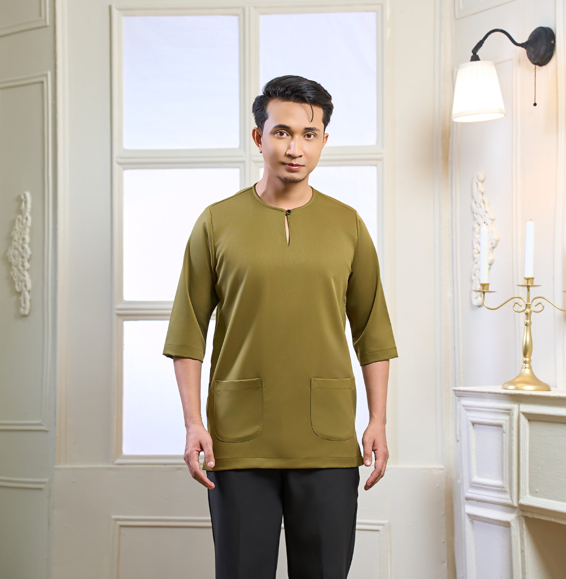 Rayyan Kurta in Olive