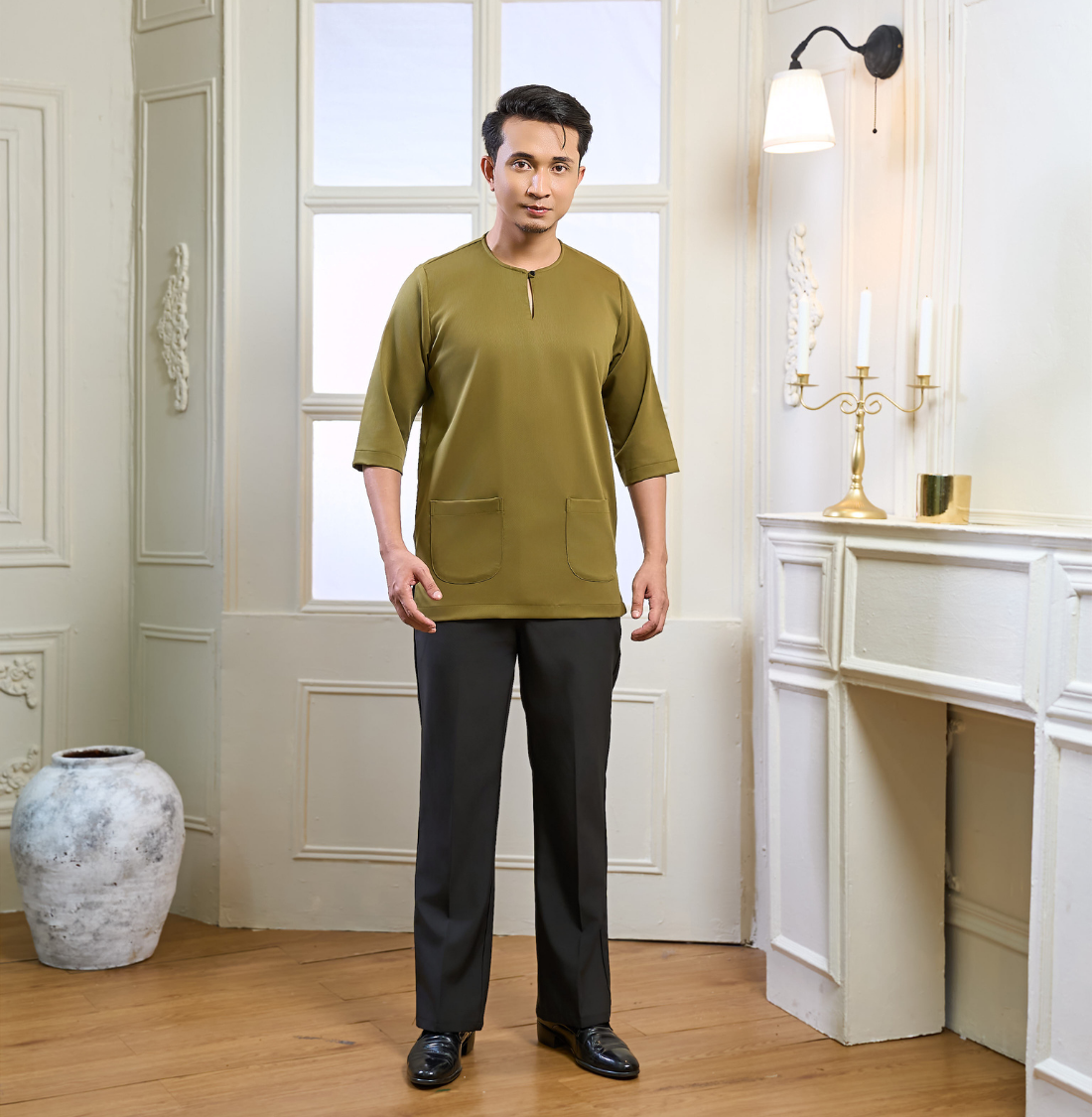 Rayyan Kurta in Olive