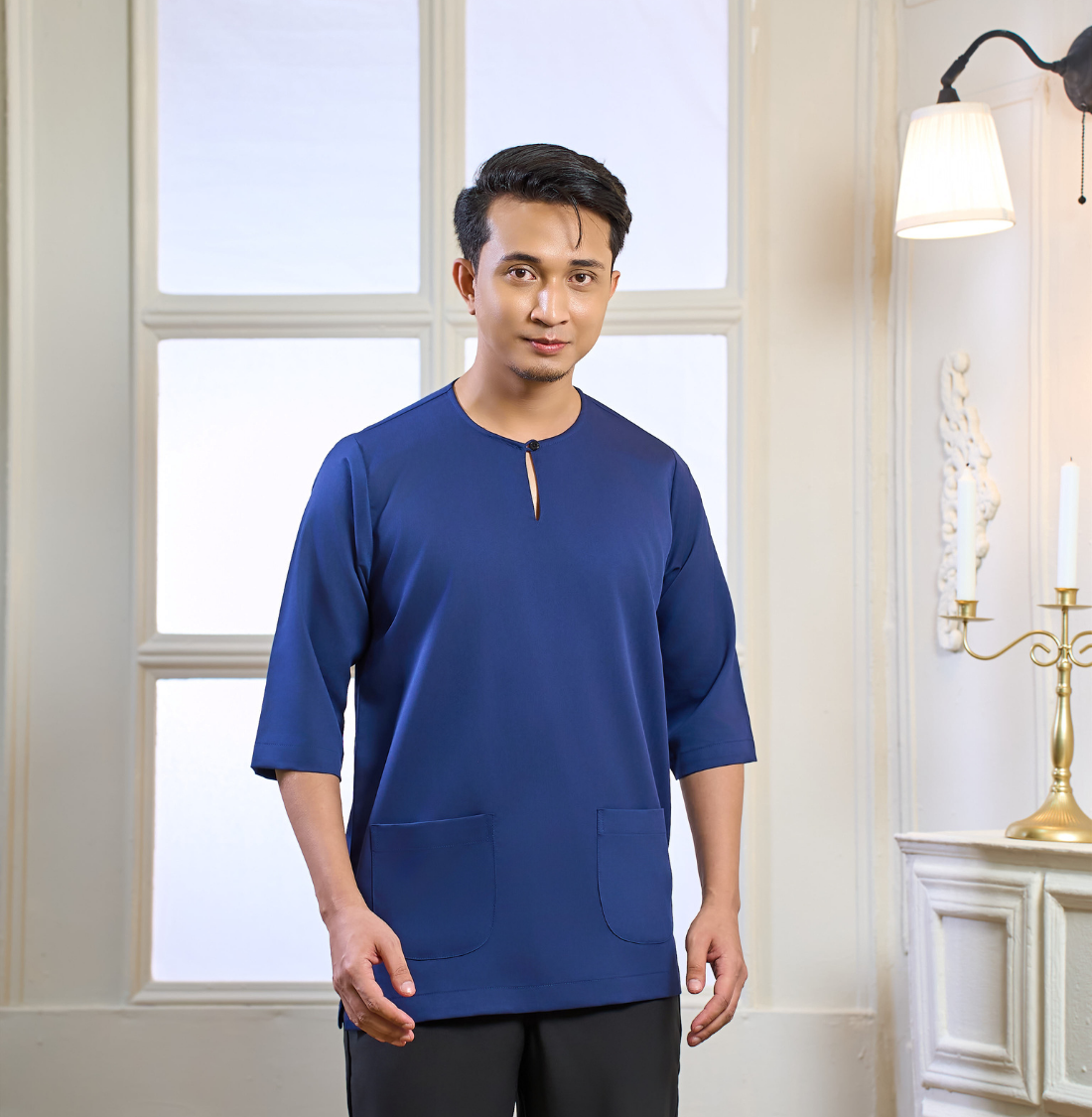 Rayyan Kurta in Navy