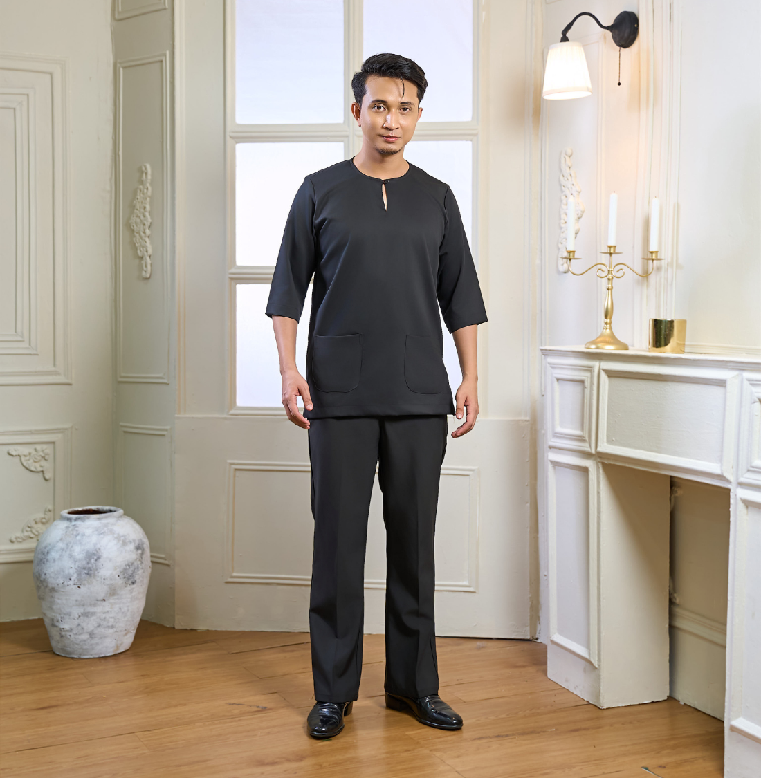 Rayyan Kurta in Black