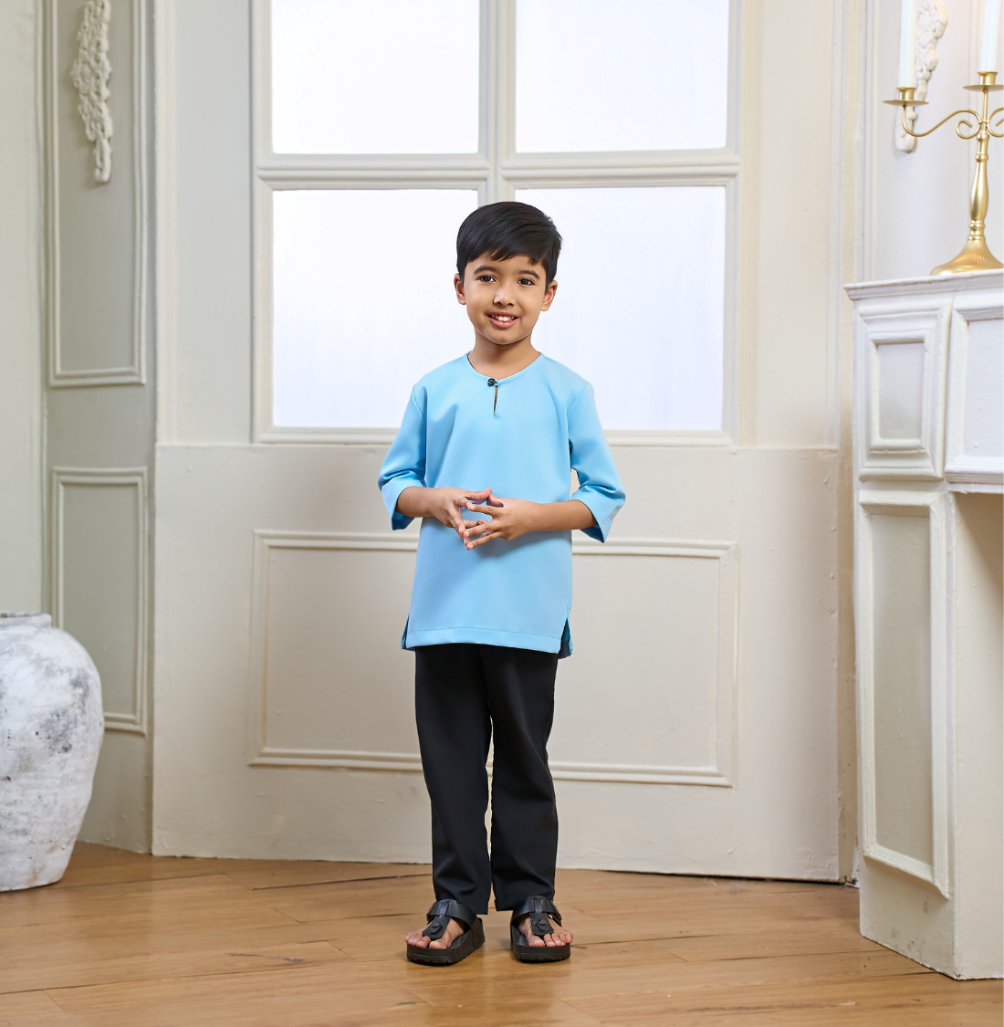 Rayyan Kids Kurta in Baby Blue