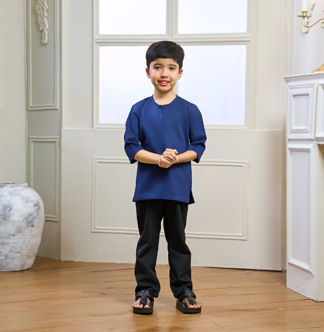 Rayyan Kurta Kids in Navy