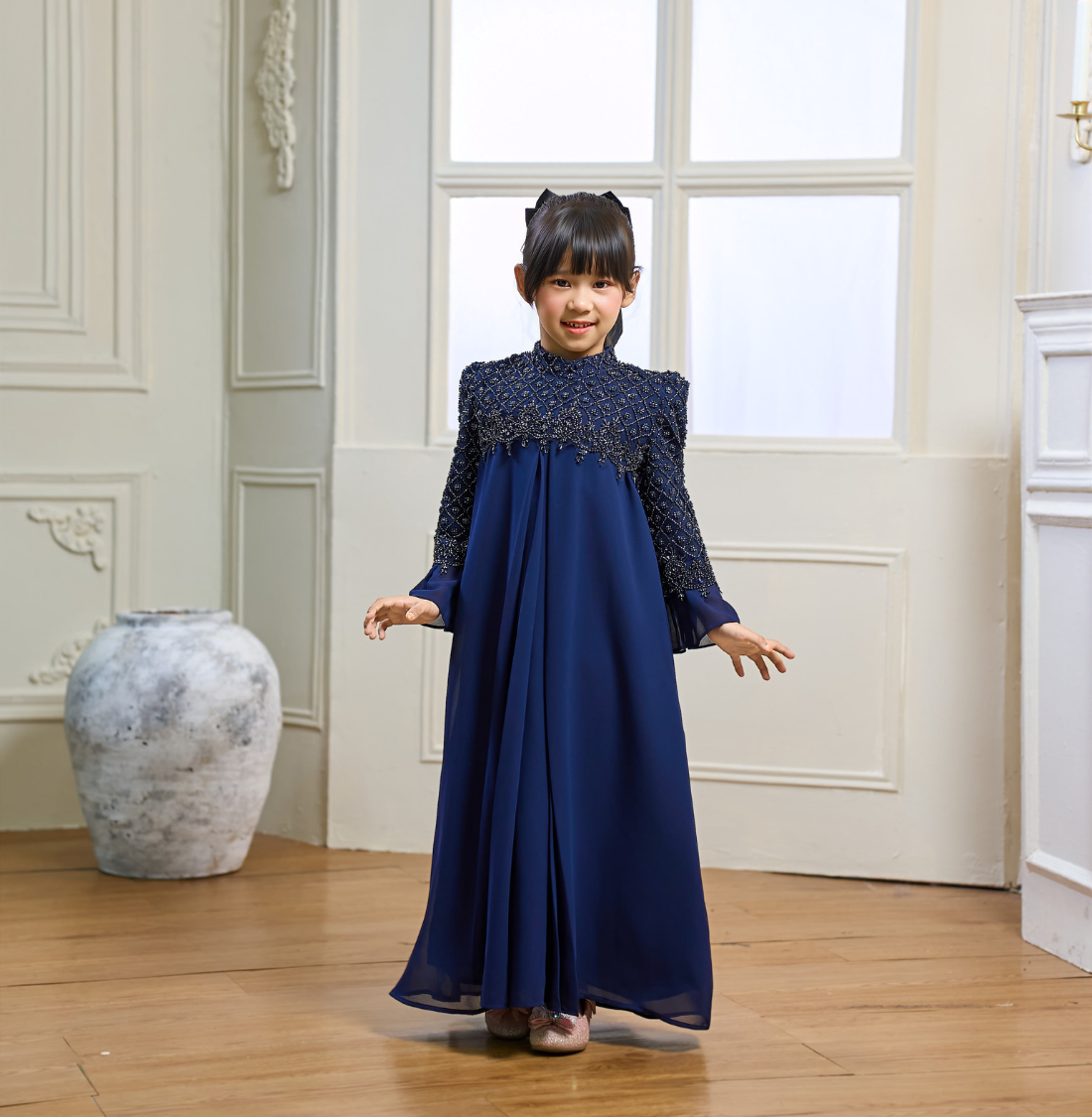 Rosella Dress Kids in Navy