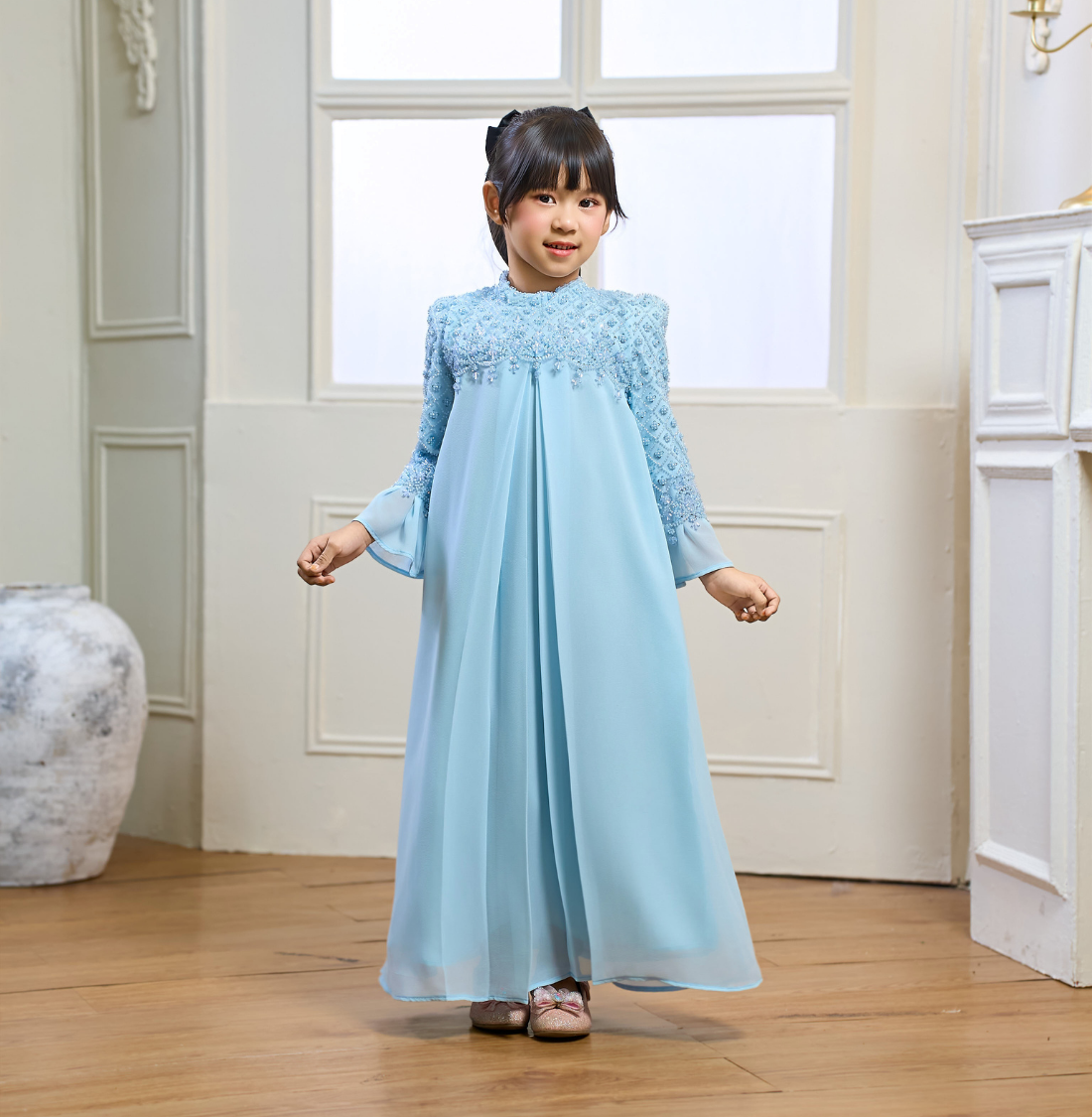 Rosella Dress Kids in Baby Blue
