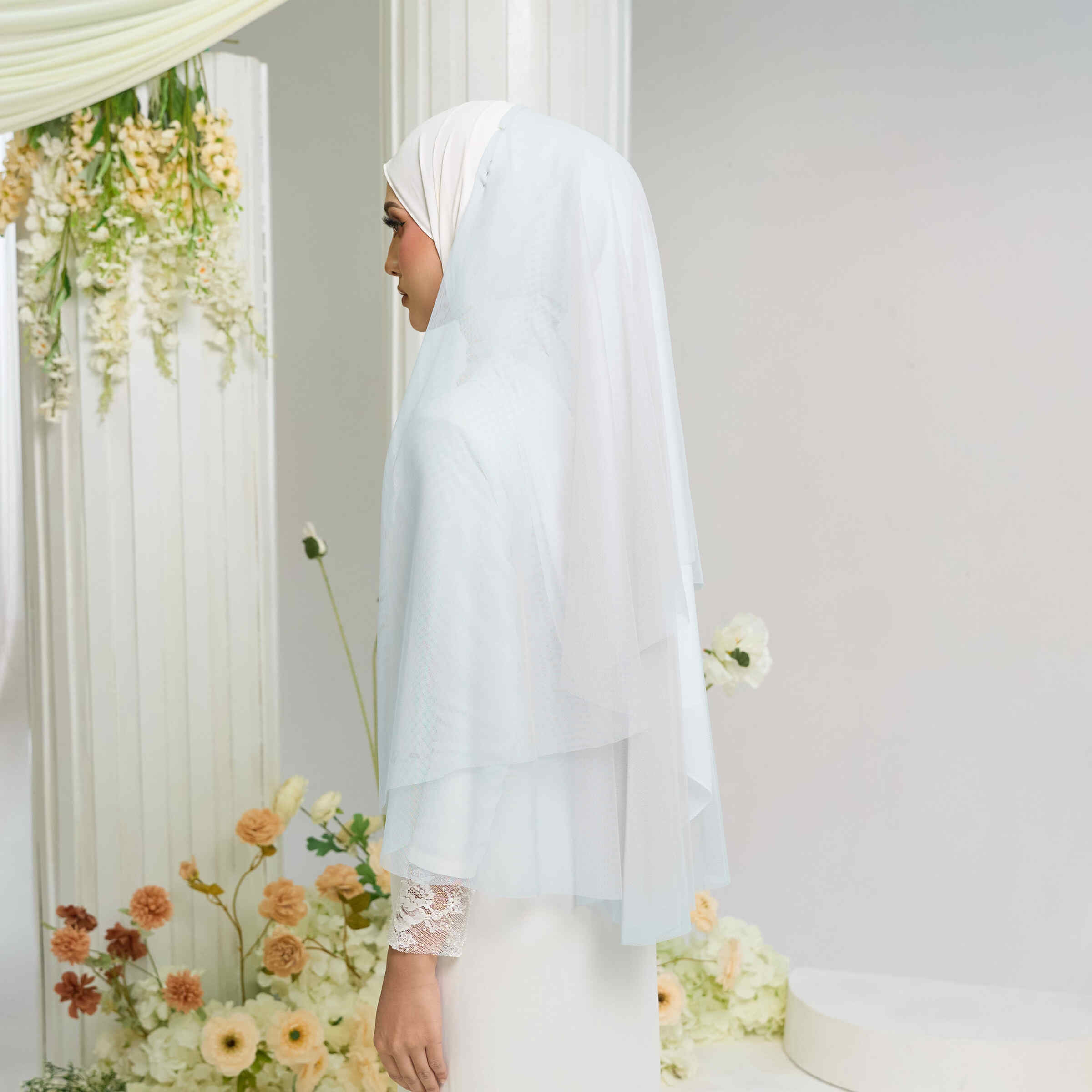 Veil 2 Layer in Baby Blue