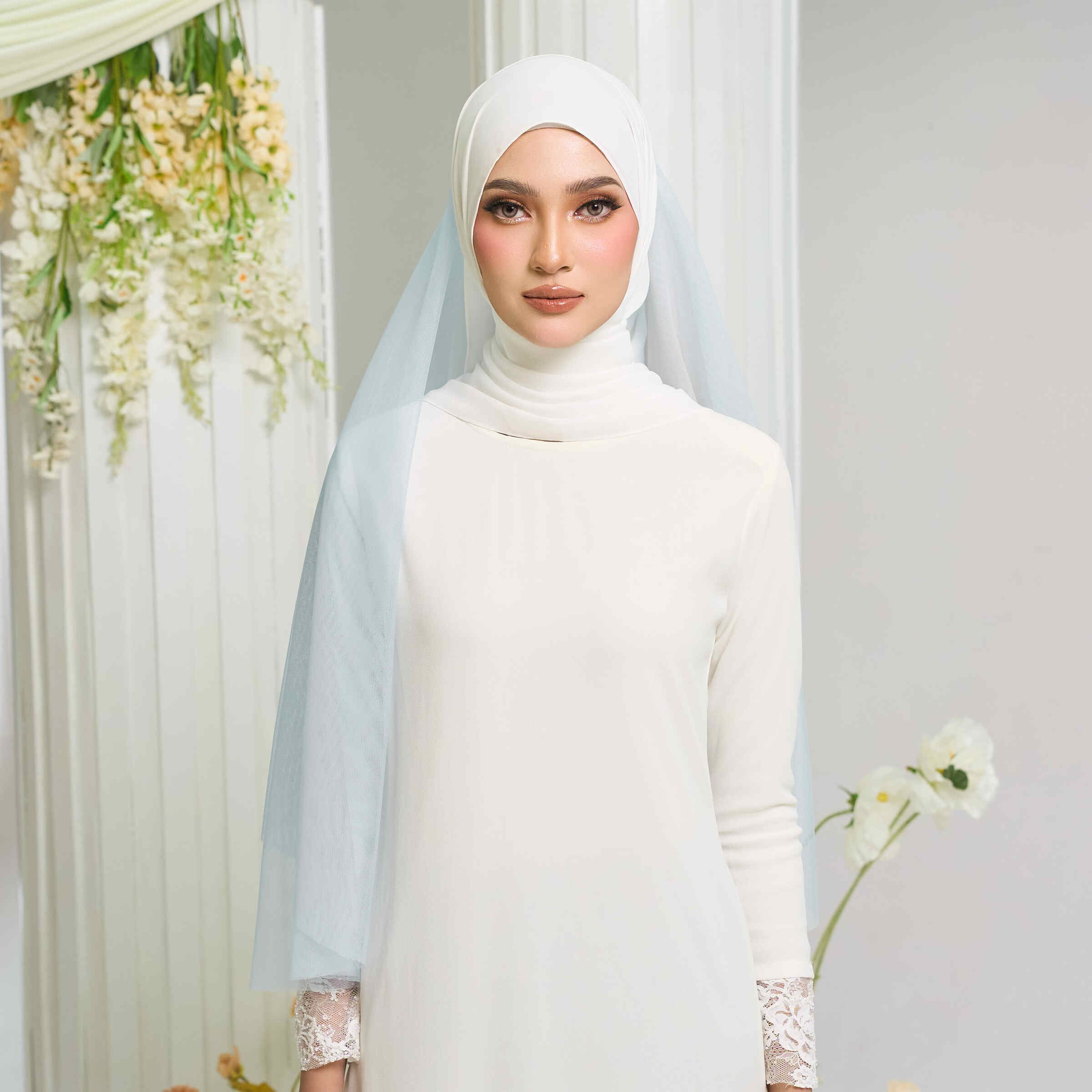 Veil 2 Layer in Baby Blue