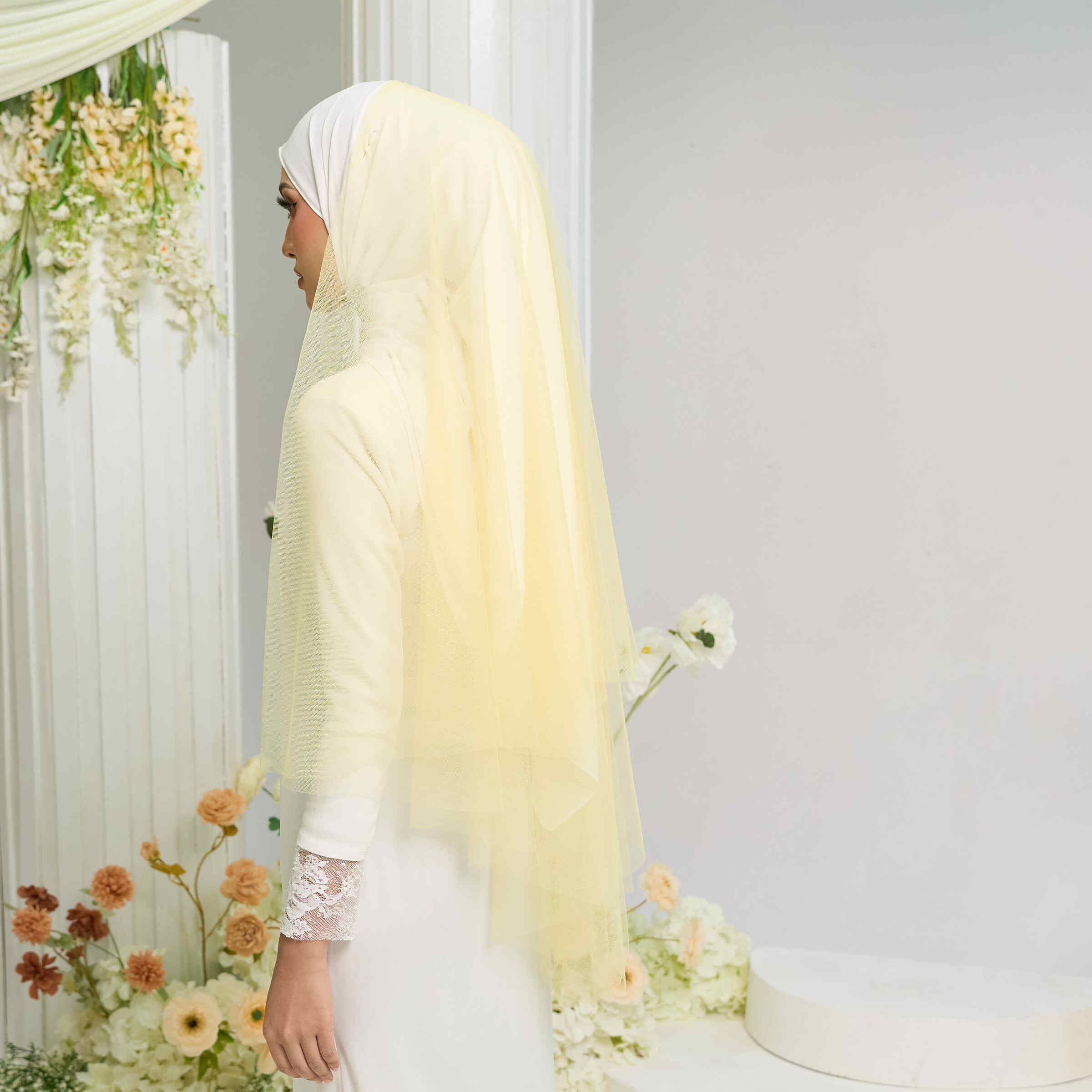 Veil 2 Layer in Soft Yellow