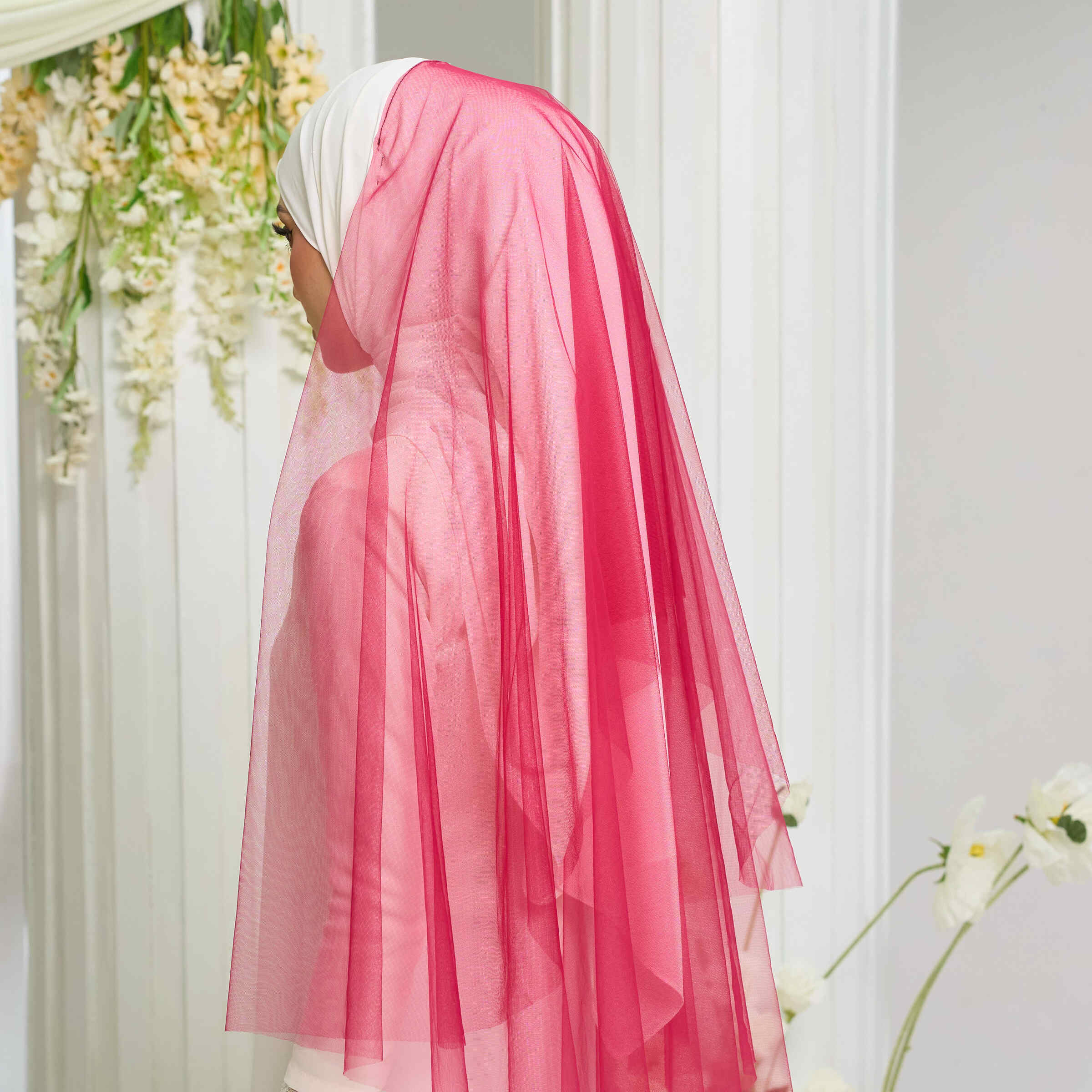 Veil 2 Layer in Maroon