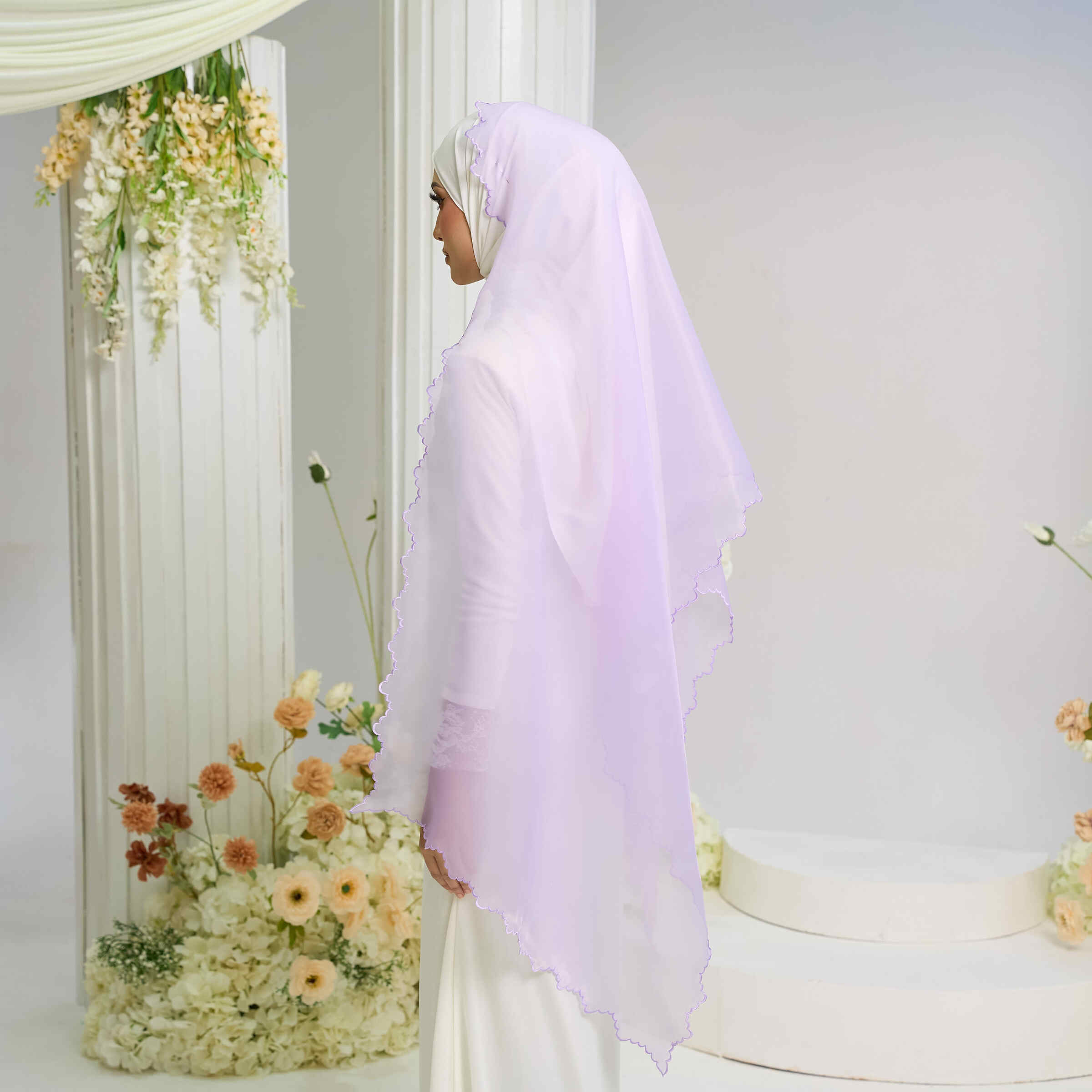 Organza Veil in Lilac