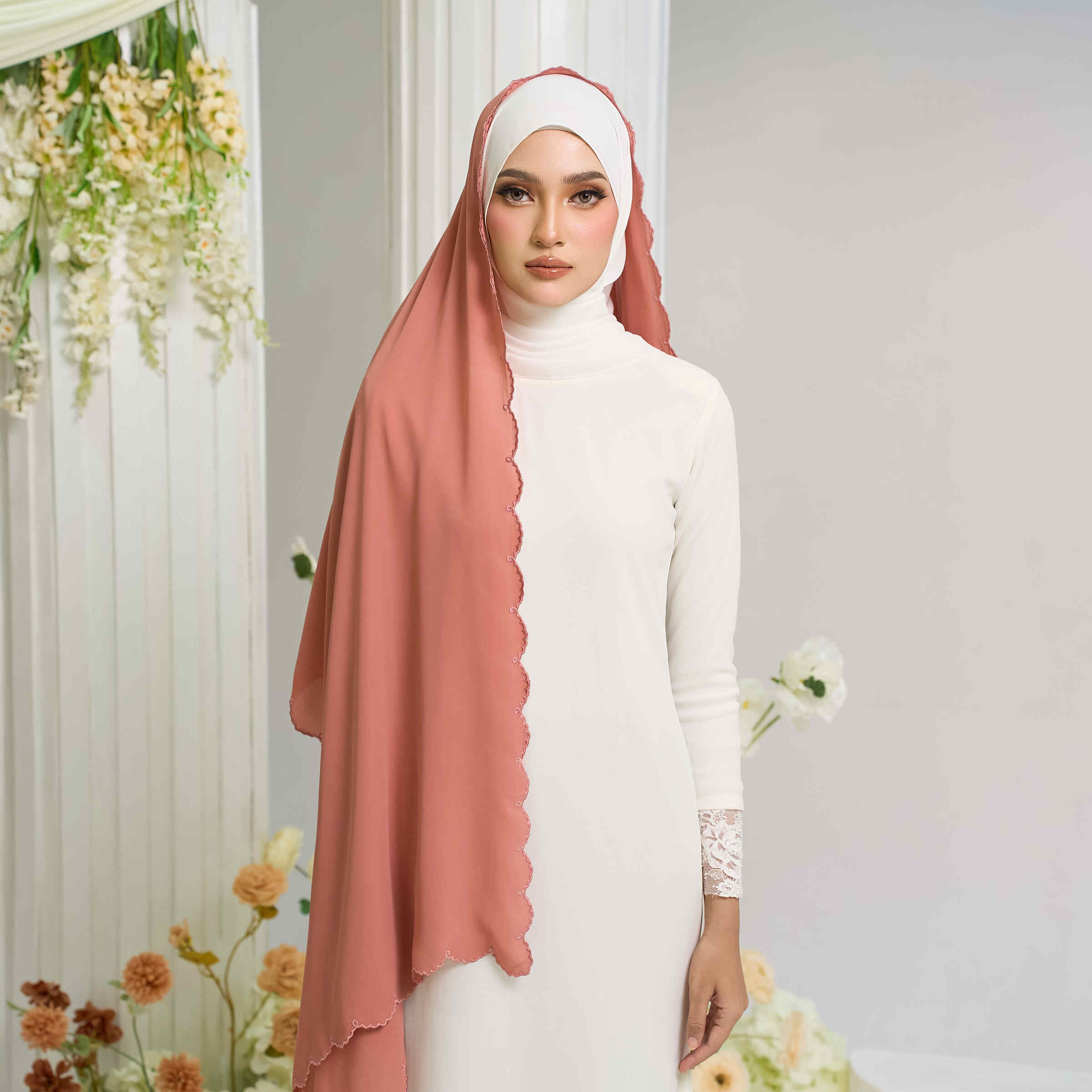 Veil Sulam Chiffon in Dusty Pink