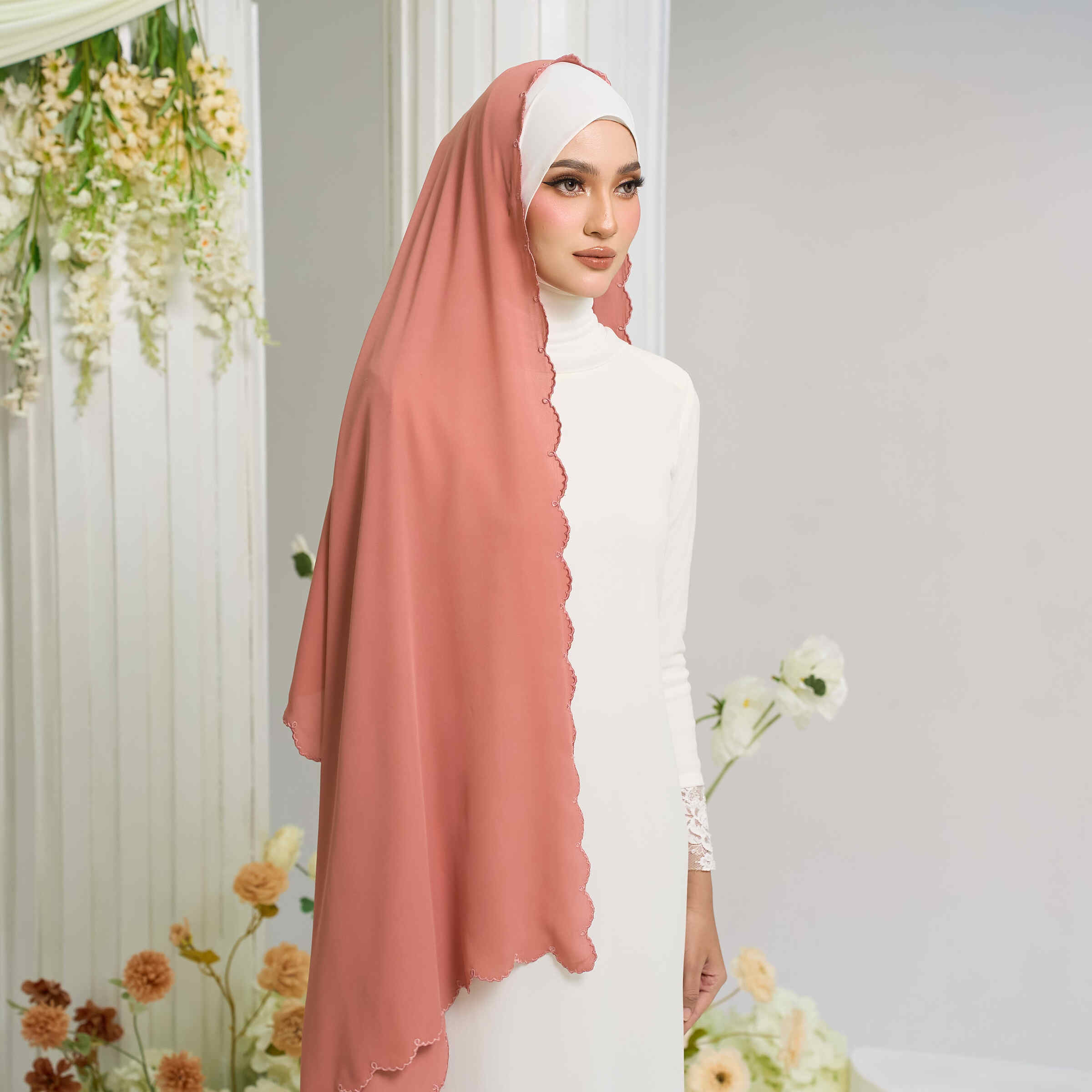 Veil Sulam Chiffon in Dusty Pink