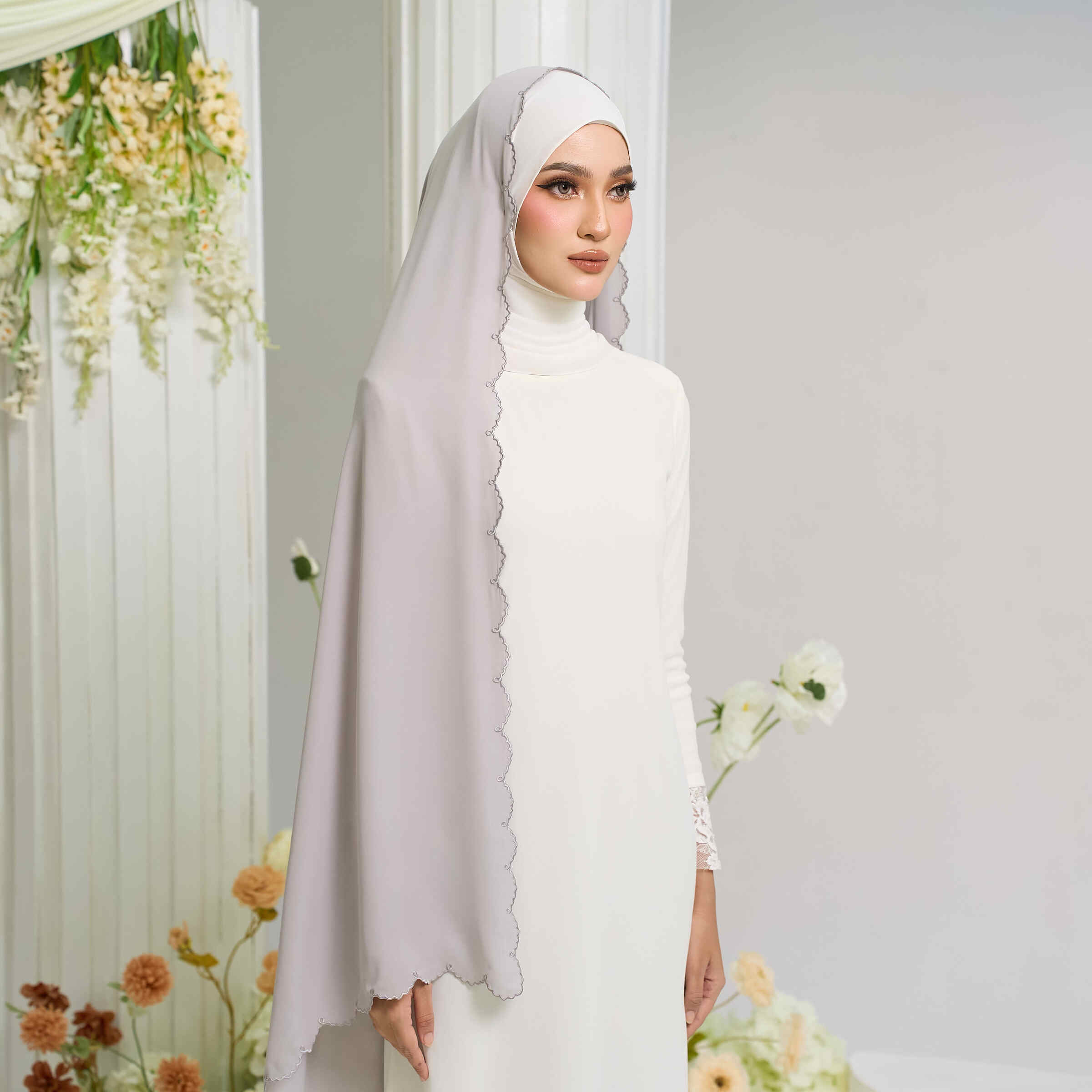 Veil Sulam Chiffon in Grey