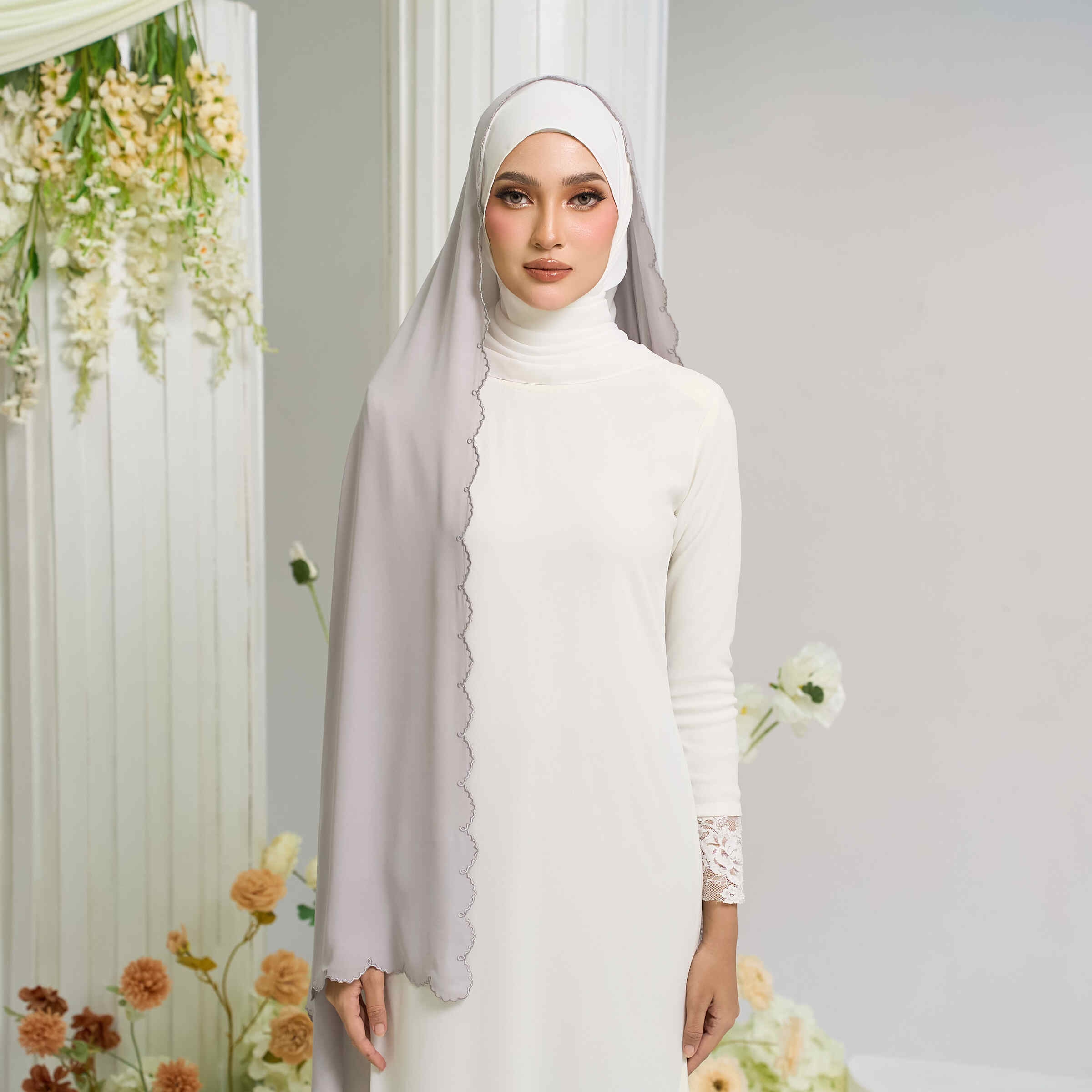 Veil Sulam Chiffon in Grey