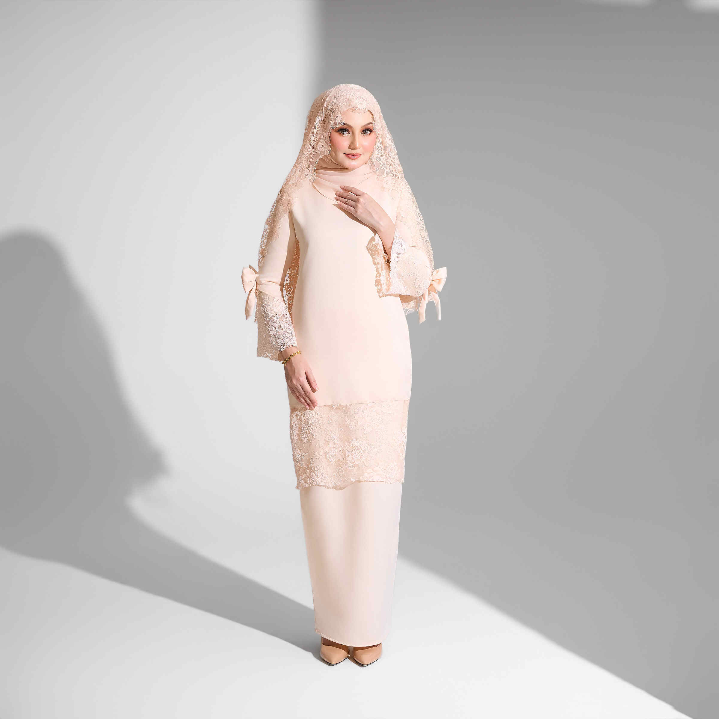 Ayra Kurung in Pinky Peach