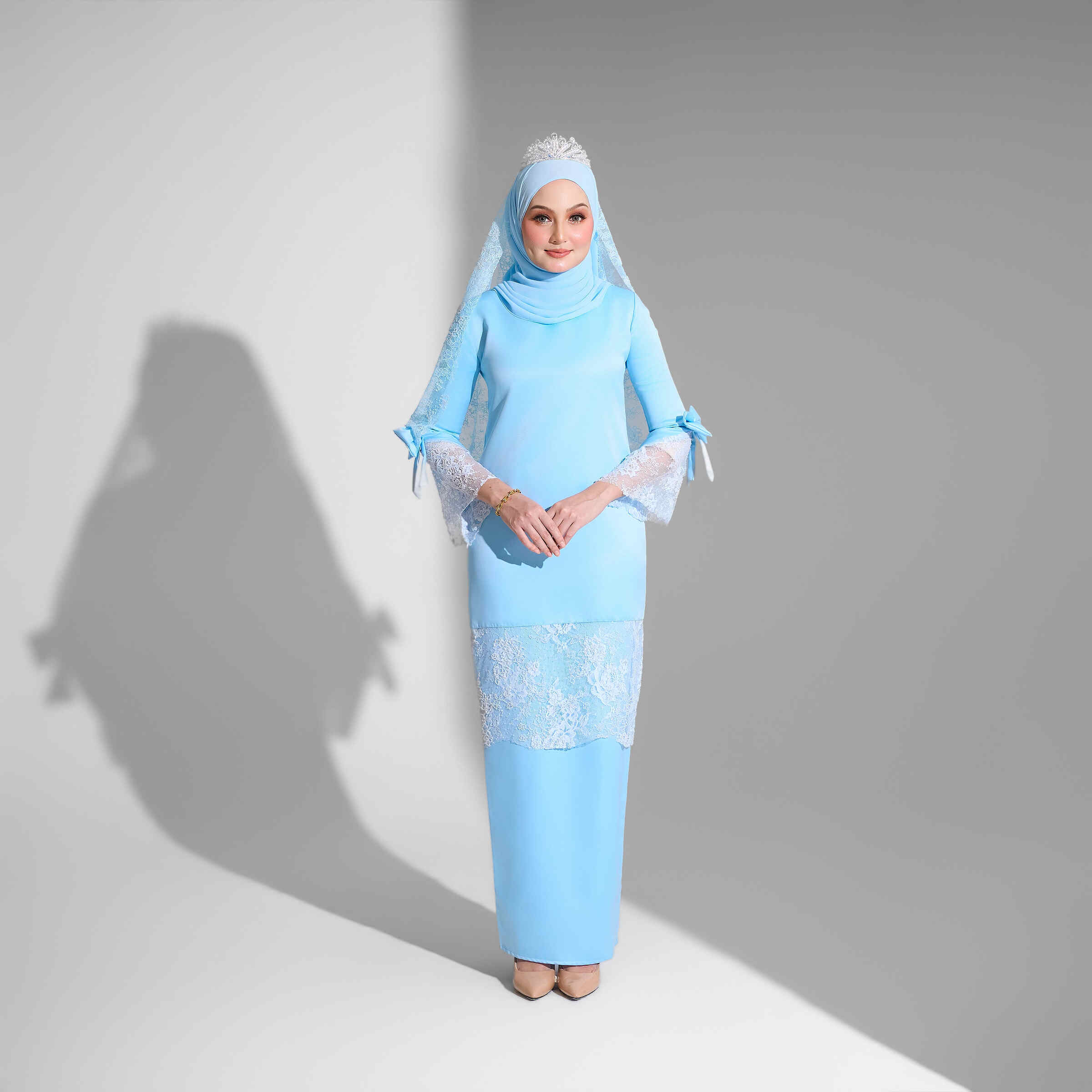 Ayra Kurung in Baby Blue