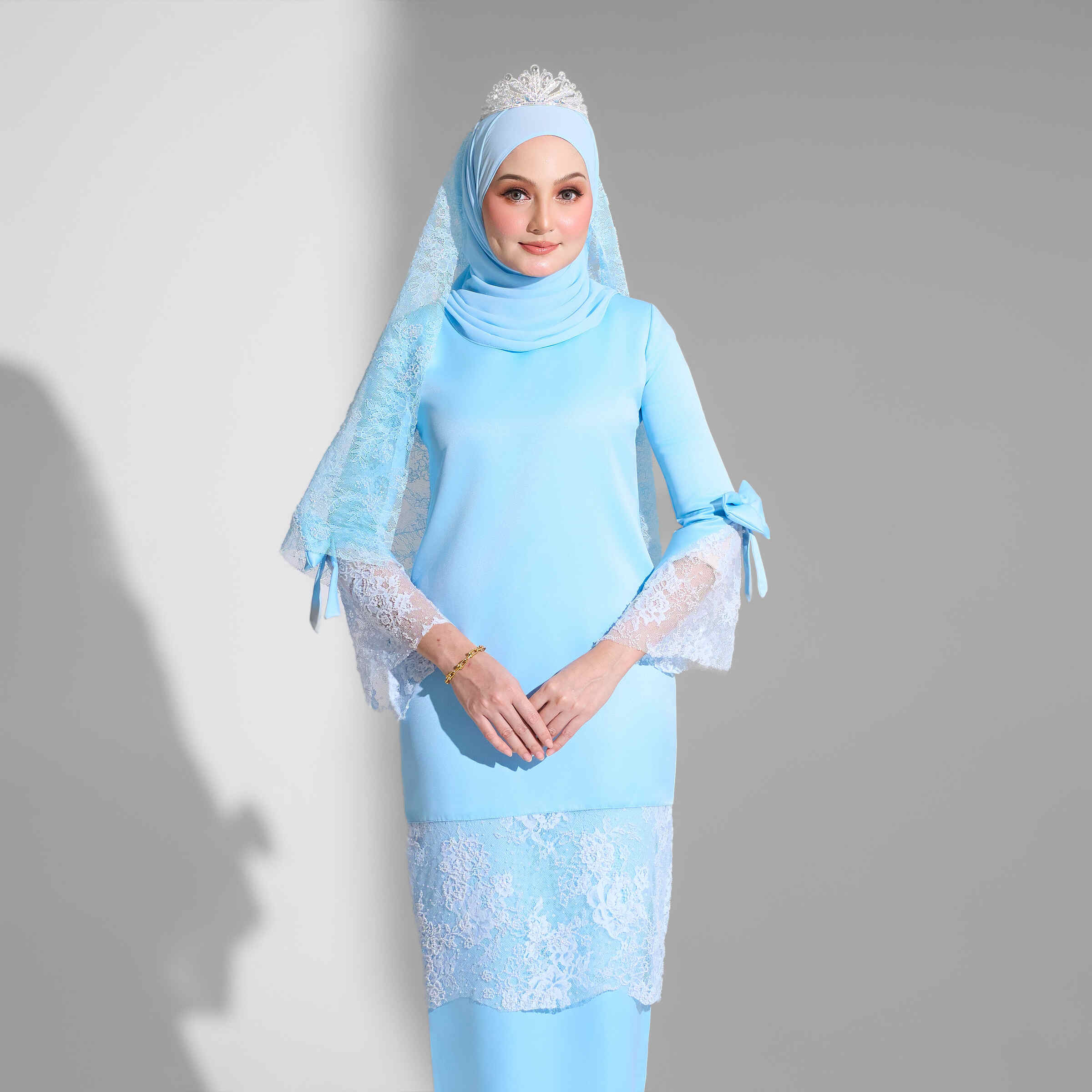 Ayra kurung in Baby Blue